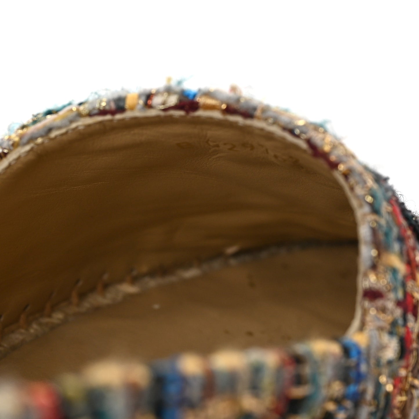 Tweed Grosgrain CC Espadrilles 38 Multicolor Black