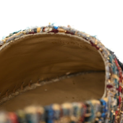 Chanel Tweed Grosgrain CC Espadrilles 38 Multicolor Black 8 of 9