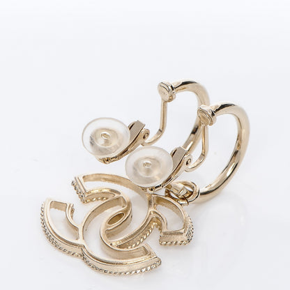 Chanel CC Dangle Clip On Earring Gold 3 of 4