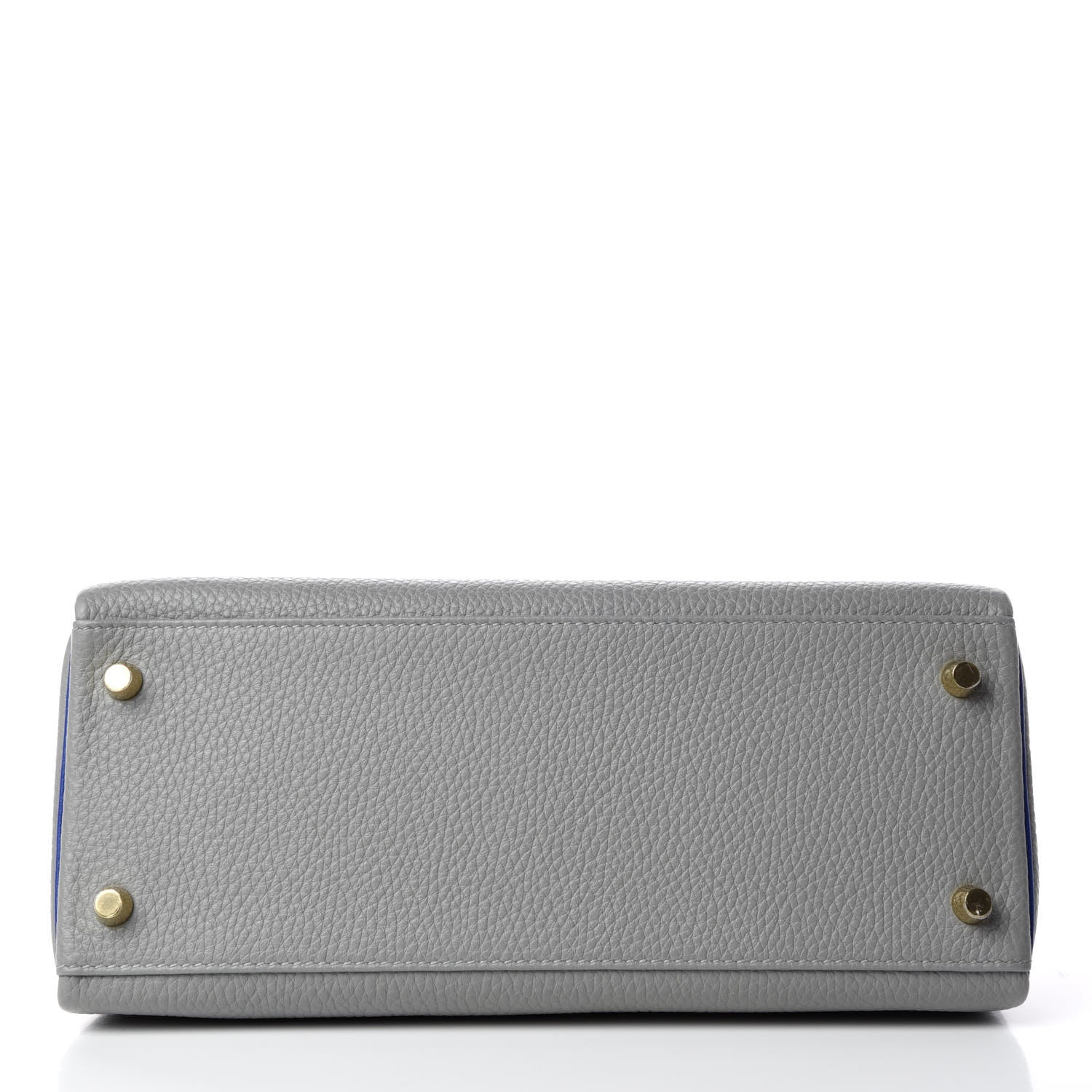 Hermes Taurillon Clemence Horseshoe Kelly Retourne 28 Bleu Glacier Bleu Electrique 6 of 34