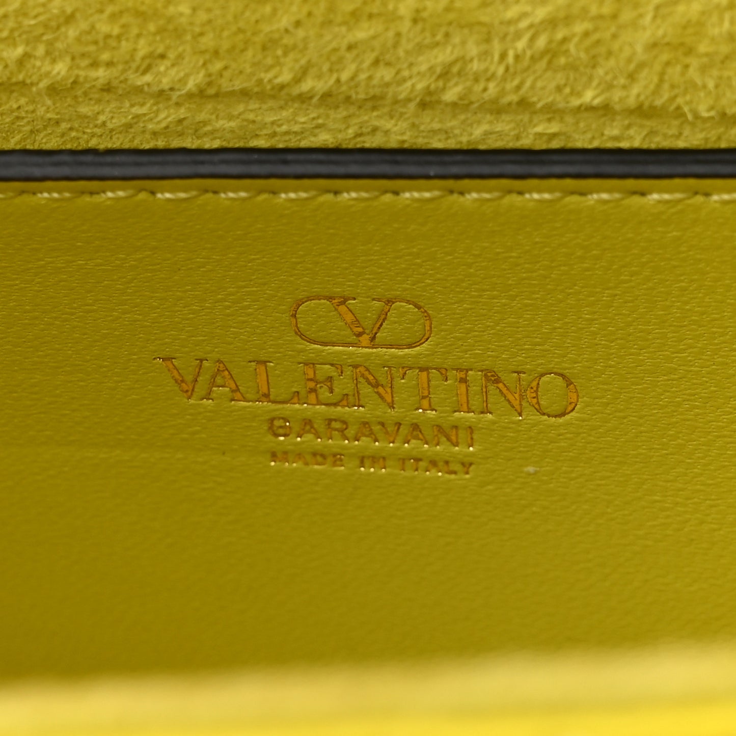 Crystal Nappa Enamel Vlogo Small Loco Shoulder Bag Lemon Cedar