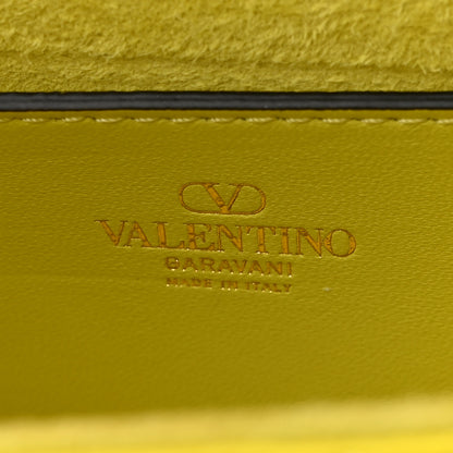 Valentino Garavani Crystal Nappa Enamel Vlogo Small Loco Shoulder Bag Lemon Cedar 6 of 9