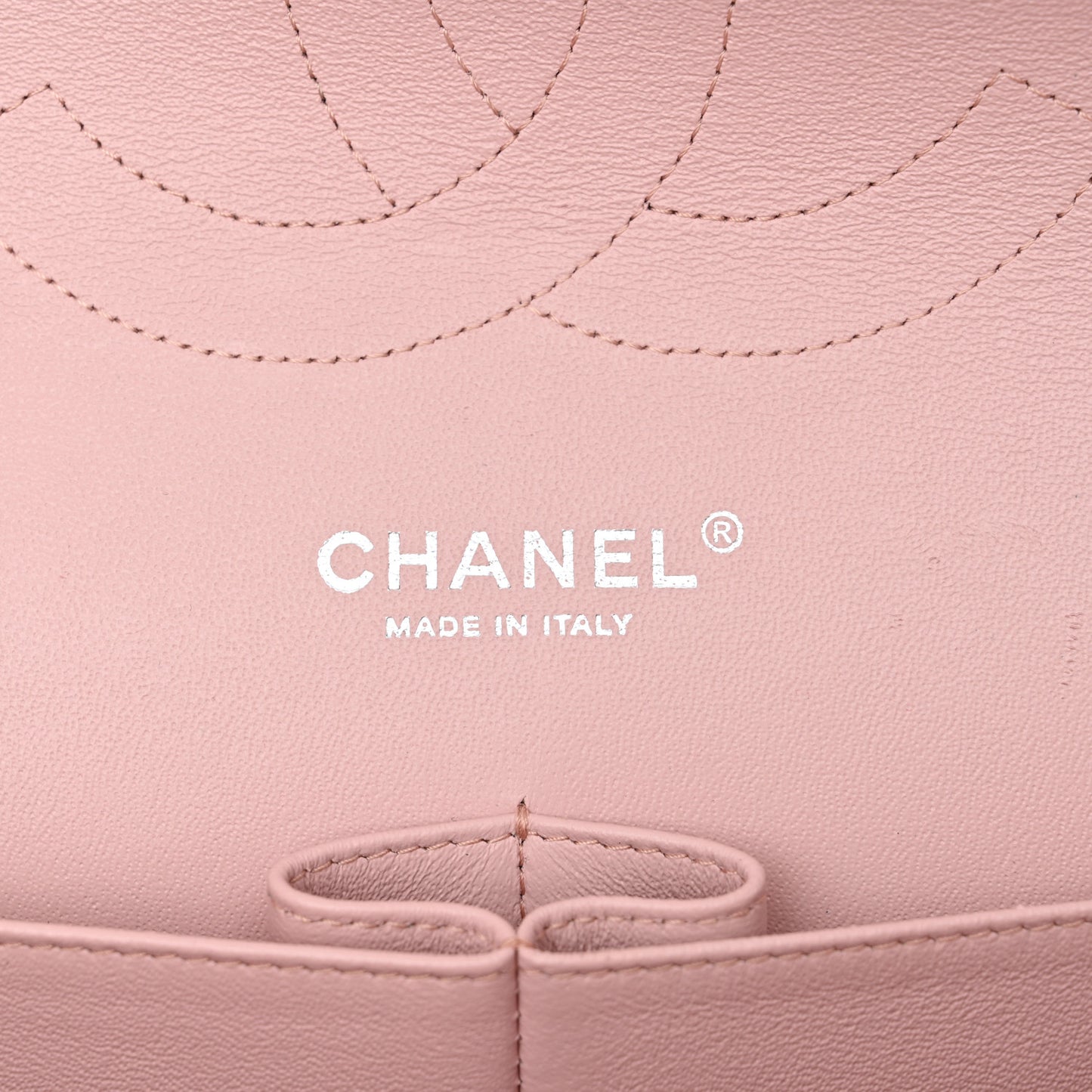 Lambskin Quilted Jumbo Double Flap Light Pink