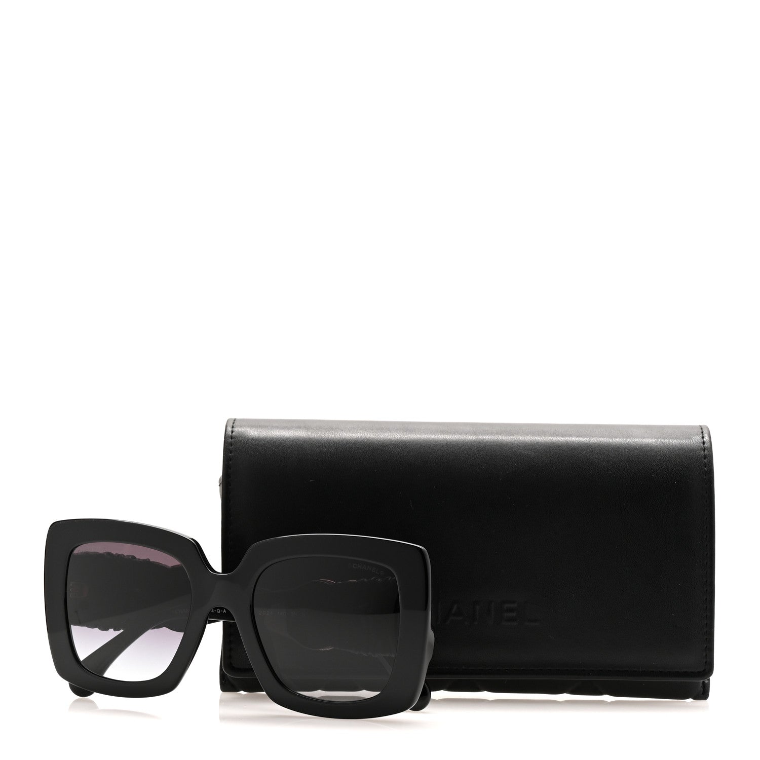 Chanel Acetate Calfskin Square Sunglasses 5474-Q-A Black 8 of 8