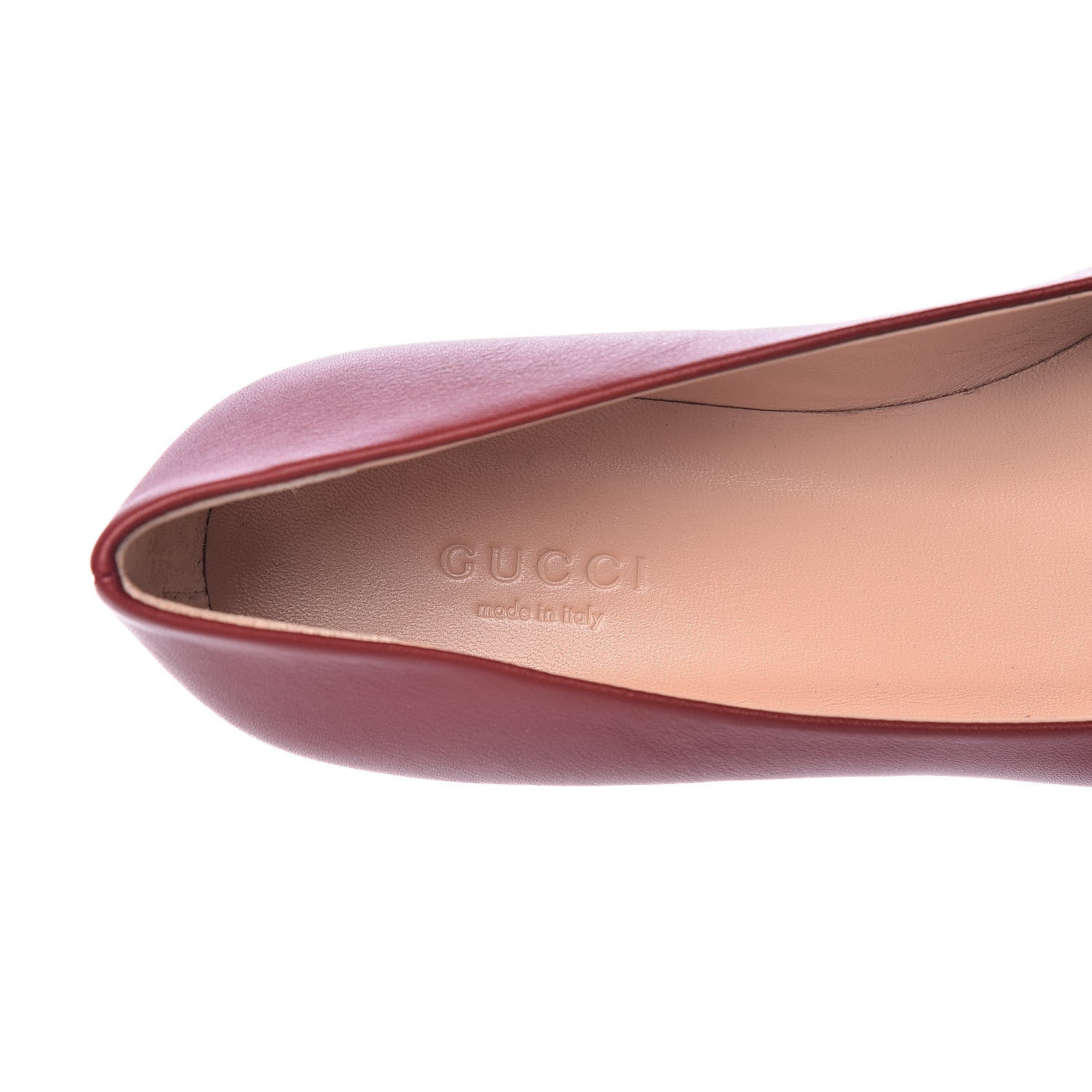 Gucci Calfskin Horsebit Ballerina Flats 36 Red 7 of 11