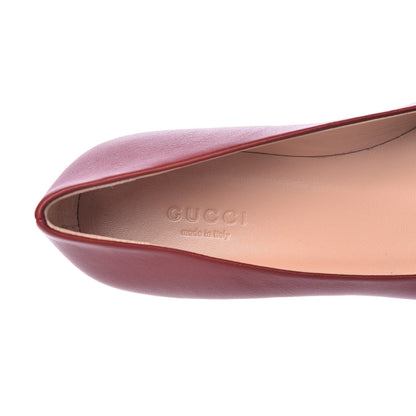Gucci Calfskin Horsebit Ballerina Flats 36 Red 7 of 11