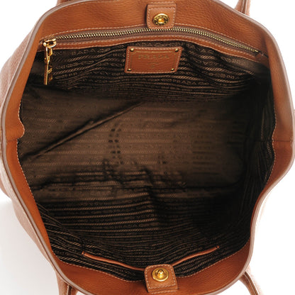Prada Vitello Daino Tote Brandy 5 of 8
