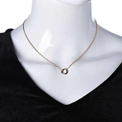 Cartier 18K Pink Yellow White Gold Trinity Double Chain Pendant Necklace 2 of 7