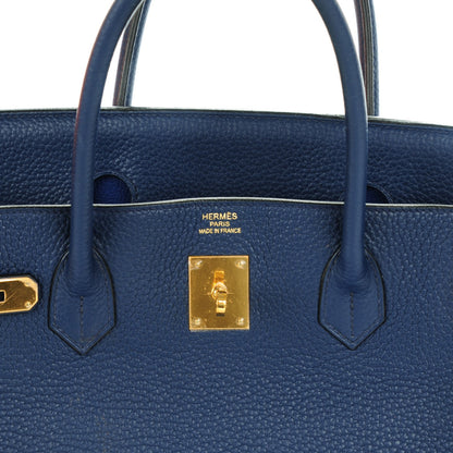Hermes Taurillon Clemence Birkin 40 Bleu Saphir 13 of 24