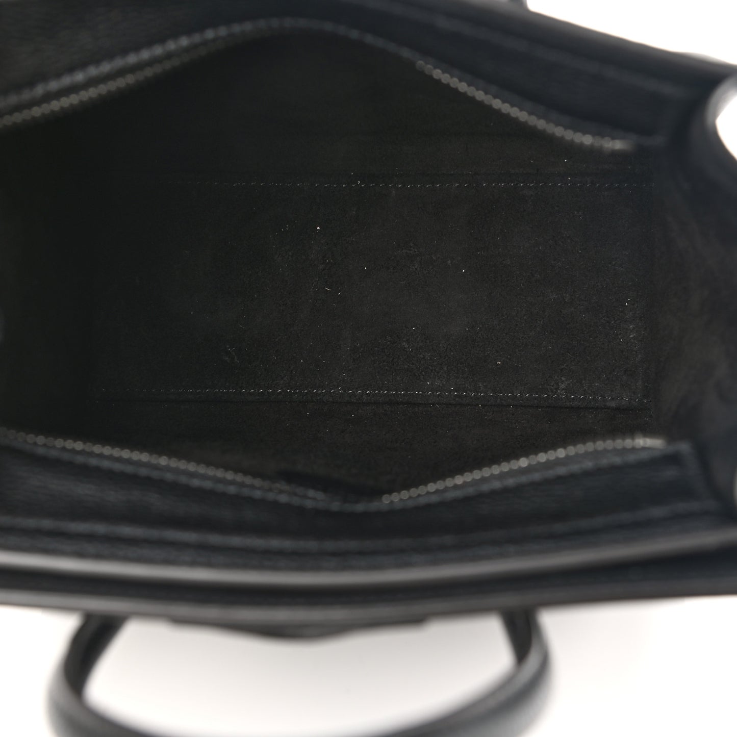 Drummed Calfskin Nano Luggage Black