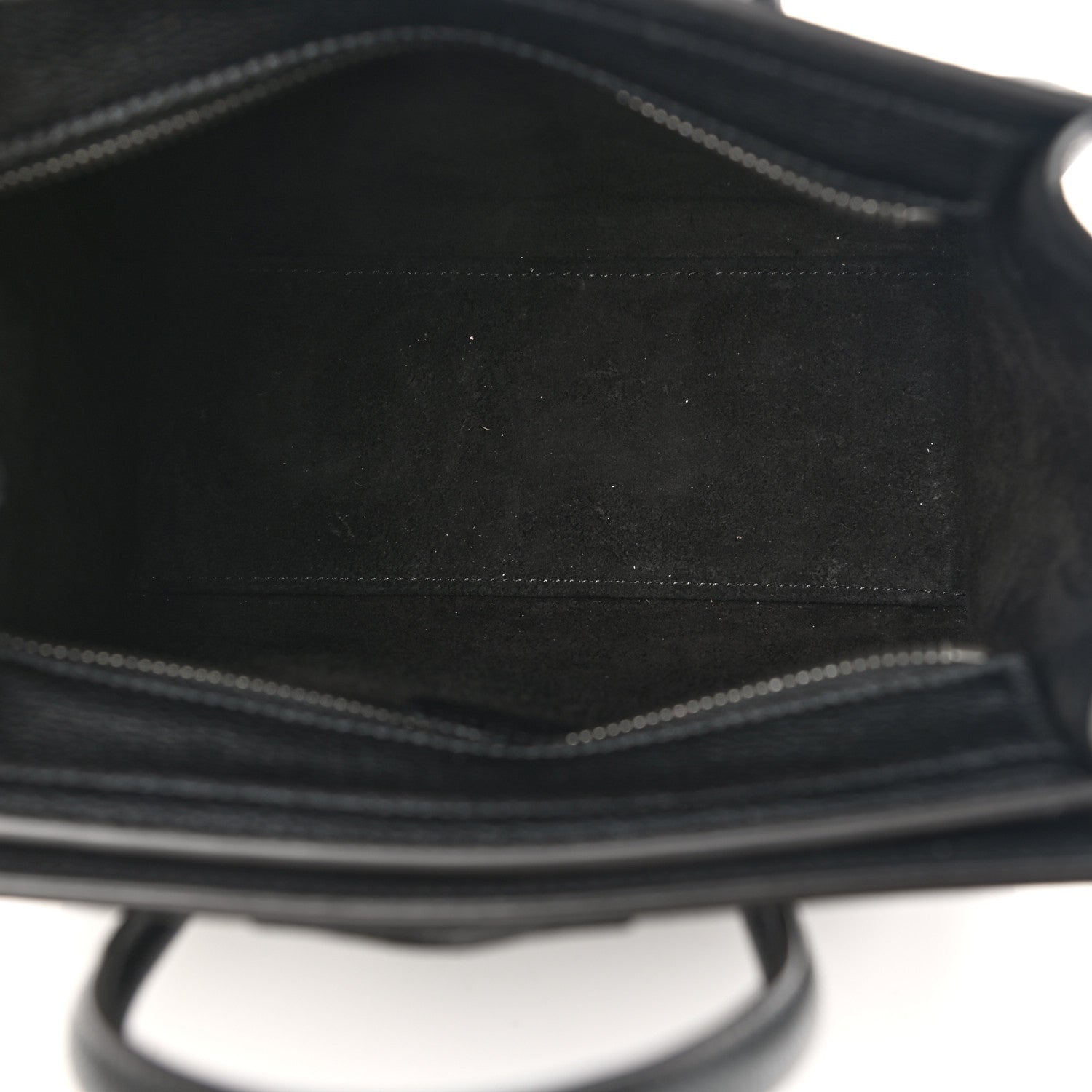 Celine Drummed Calfskin Nano Luggage Black 5 of 12