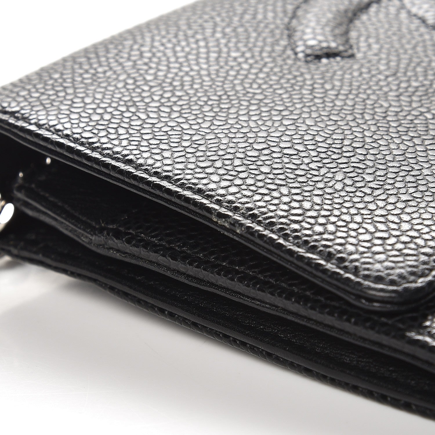 Chanel Caviar Timeless CC Wallet On Chain WOC Black 9 of 10
