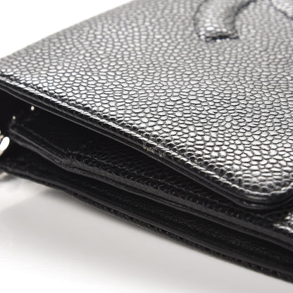 Chanel Caviar Timeless CC Wallet On Chain WOC Black 9 of 10