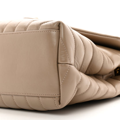 Saint Laurent Calfskin Y Quilted Monogram Medium Loulou Chain Satchel Dark Beige 10 of 10