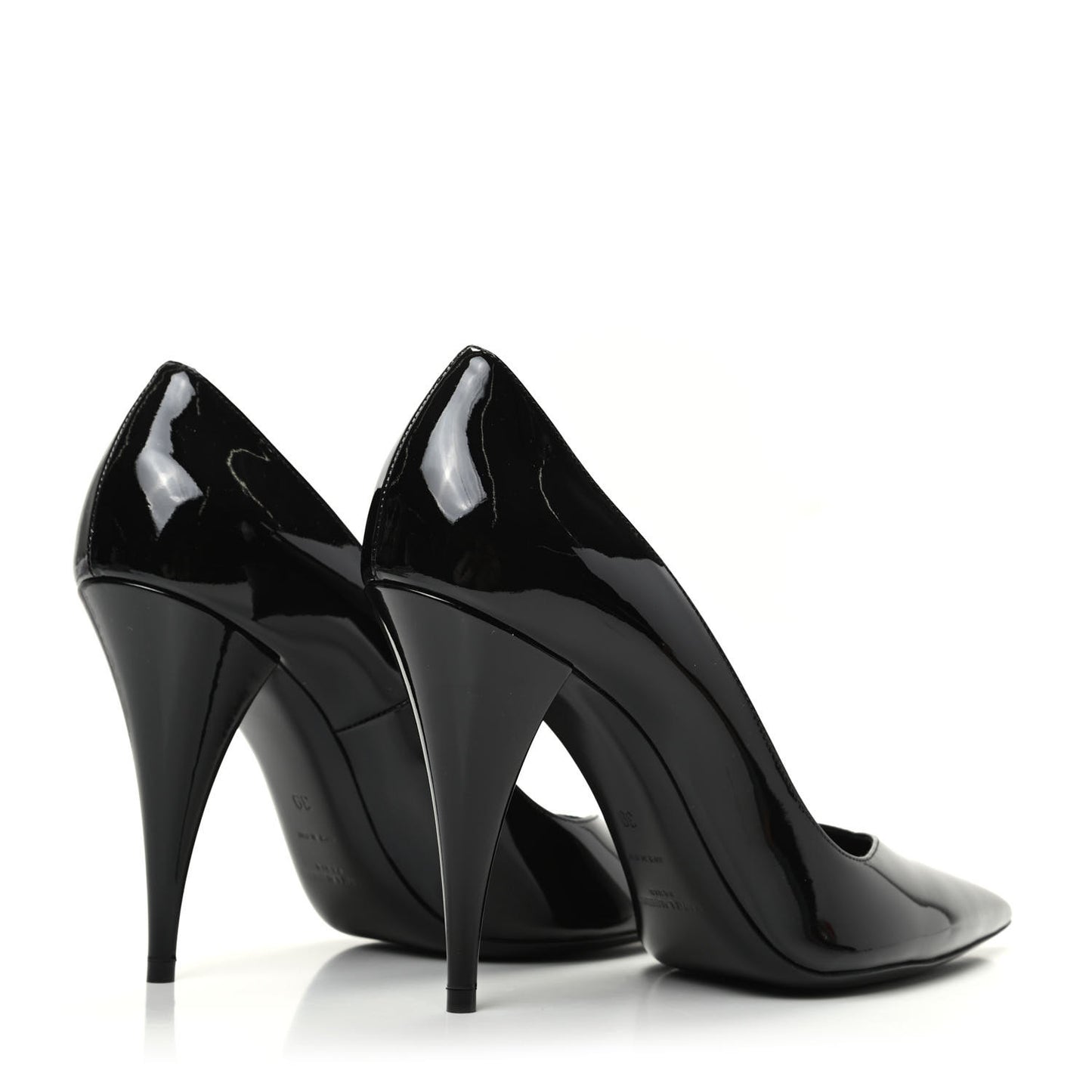 Patent Calfskin Kiki 100 Pumps 39 Black