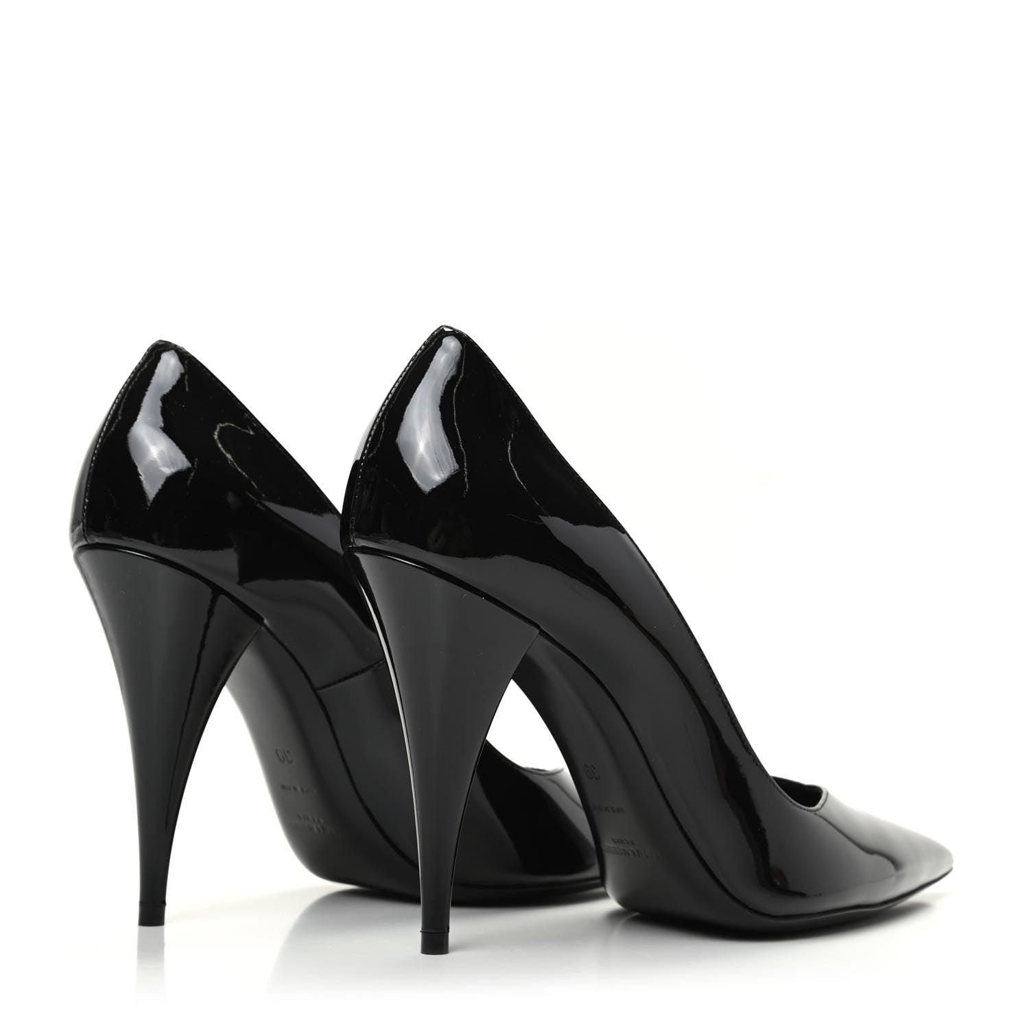 Saint Laurent Patent Calfskin Kiki 100 Pumps 39 Black 4 of 8