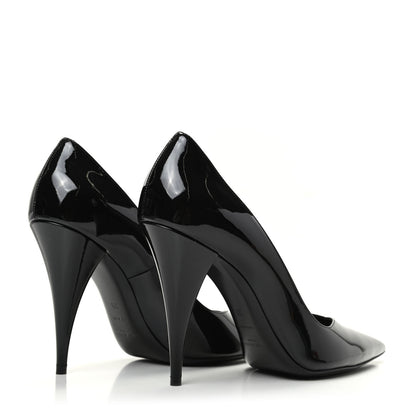 Saint Laurent Patent Calfskin Kiki 100 Pumps 39 Black 4 of 8