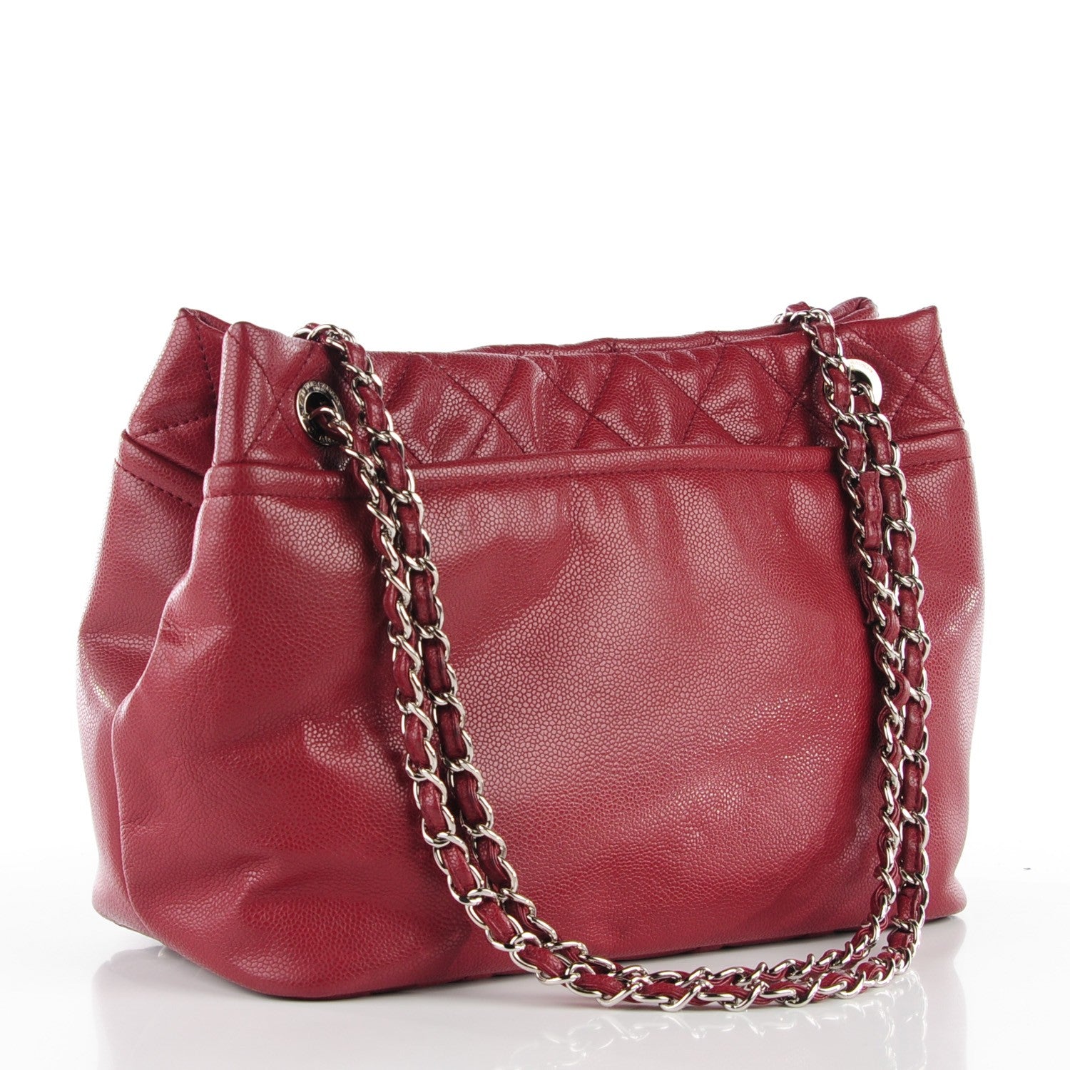 Chanel Caviar Quilted Large Timeless CC Soft Tote Dark Red 3 of 7