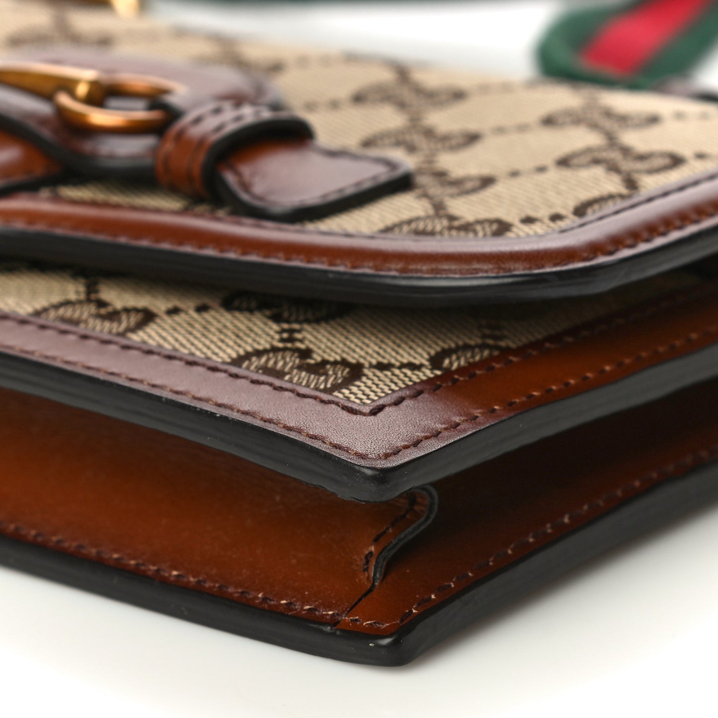 Monogram Lady Web Convertible Wallet Beige Cuir