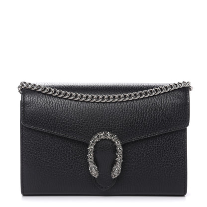 Gucci Calfskin Mini Dionysus Chain Wallet Black 1 of 10