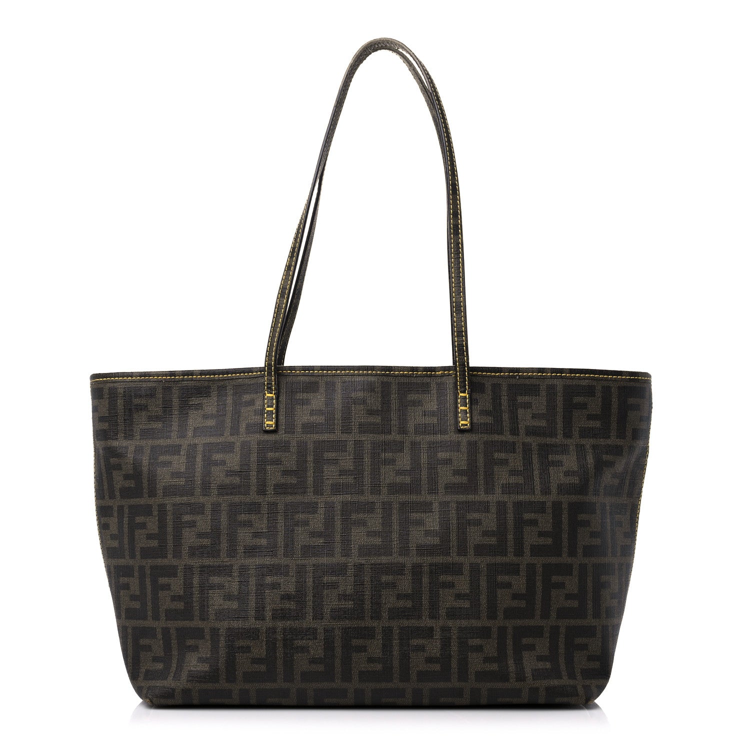 Fendi Zucca Spalmati Small Roll Tote Tobacco Giallo 1 of 15