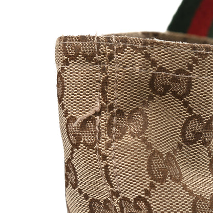 Gucci GG Monogram Medium Web Handle Vertical Tote Dark Brown 11 of 12