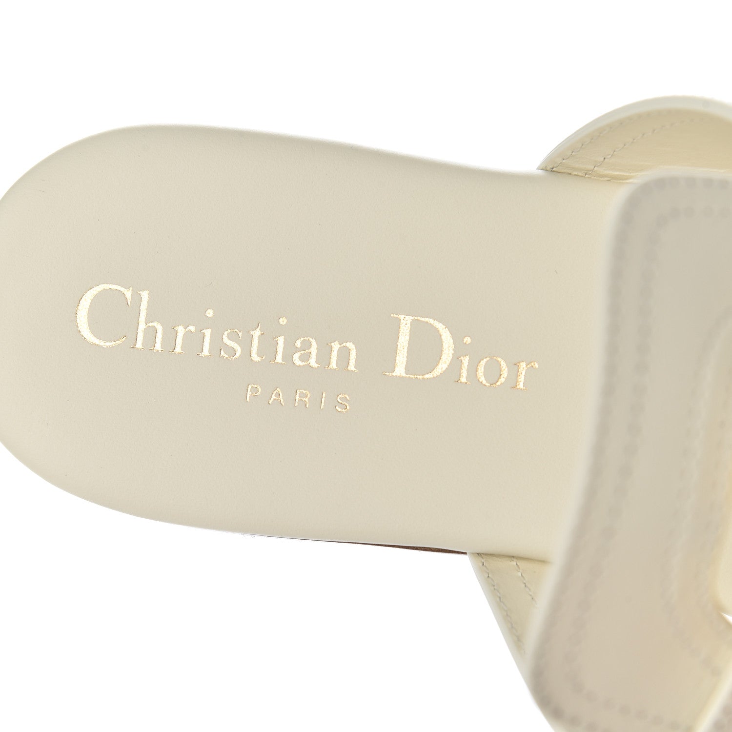 Christian Dior Calfskin 30 Montaigne Thong Sandals 37 White 6 of 11