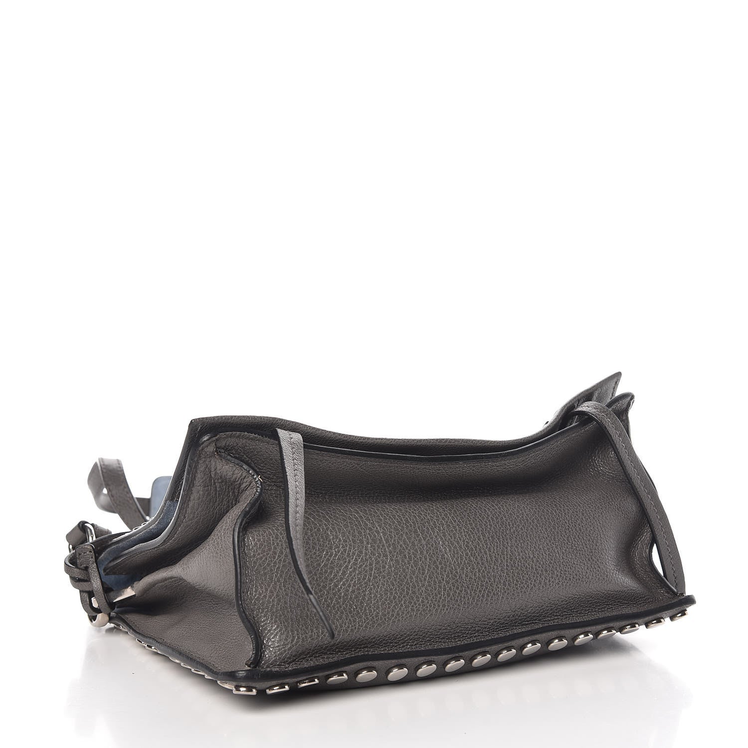 Prada Glace Calf Studded Etiquette Flap Marmo Astrale 5 of 10