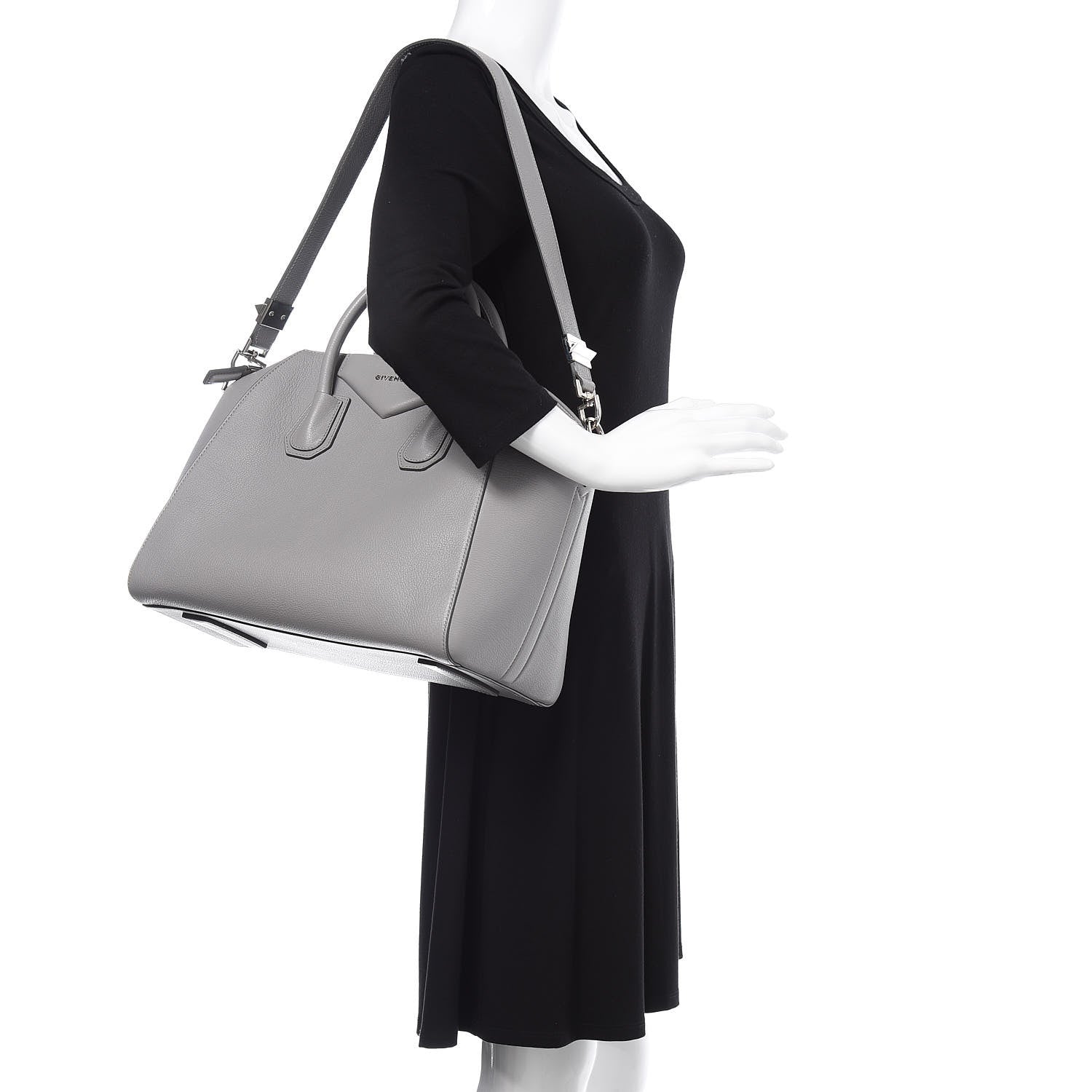 Givenchy Sugar Goatskin Medium Antigona Pearl Grey 2 of 11