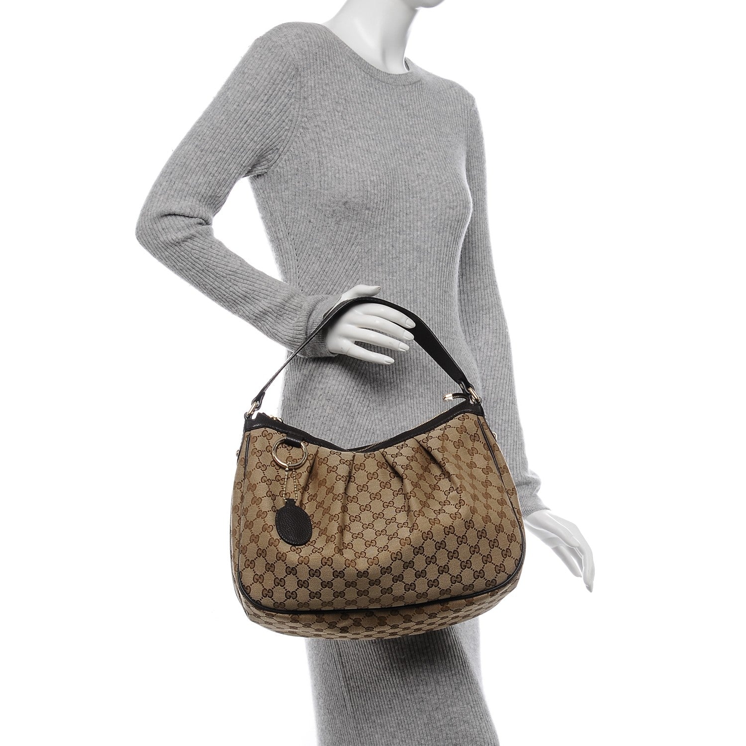 Gucci Monogram Medium Sukey Hobo Dark Brown 2 of 6