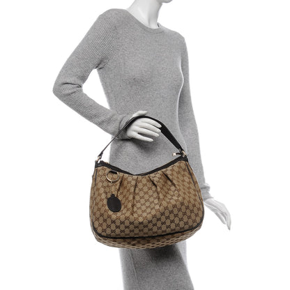 Gucci Monogram Medium Sukey Hobo Dark Brown 2 of 6