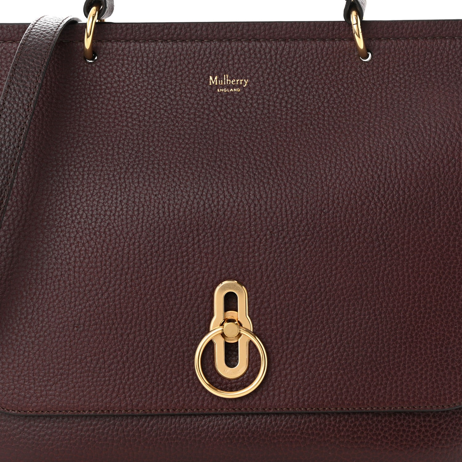 Mulberry Natural Grain Leather Amberley Satchel Oxblood 7 of 10