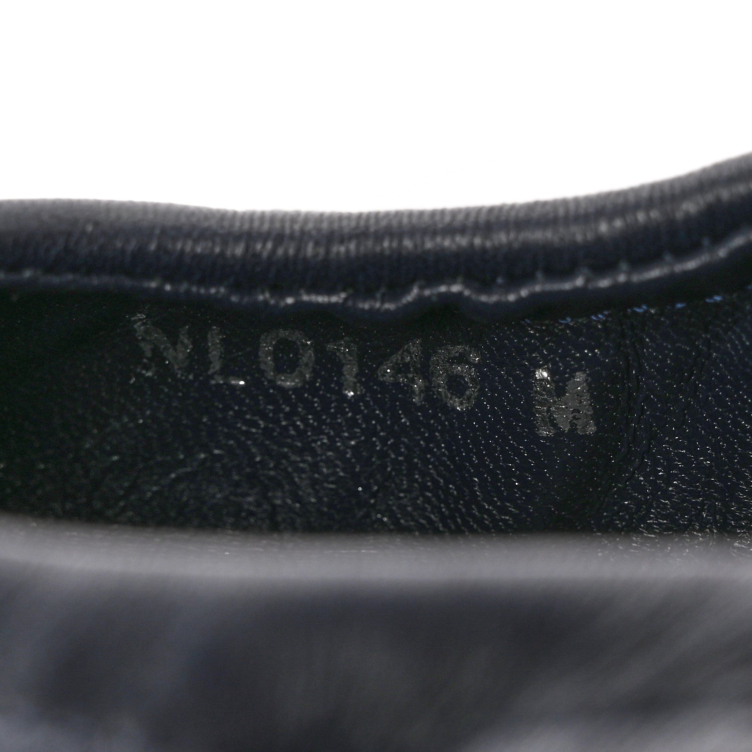 Louis Vuitton Snakeskin Nappa Elba Ballet Flats 37.5 Navy 9 of 14