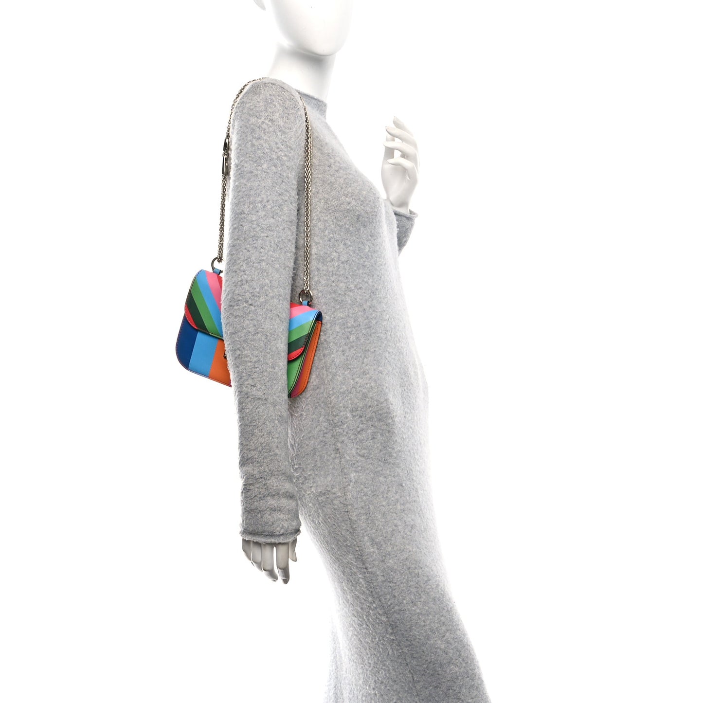 Vitello 1973 Small Glam Lock Rockstud Flap Multicolor