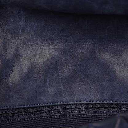 Chanel Iridescent Calfskin Quilted Large New Bubble Flap Navy 10 of 10