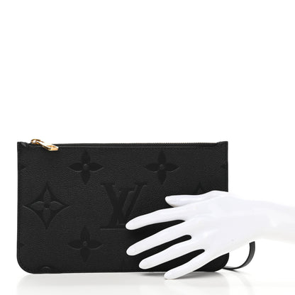 Louis Vuitton Empreinte Monogram Giant Neverfull MM Pochette Black 2 of 7