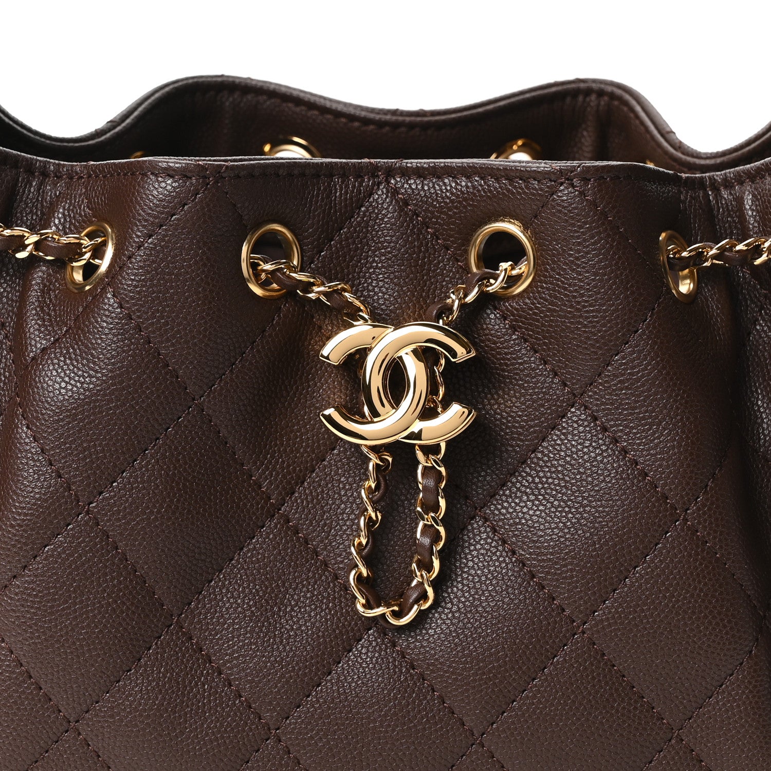 Chanel Caviar Quilted Mini Chanel 25 Handbag Dark Brown 8 of 11