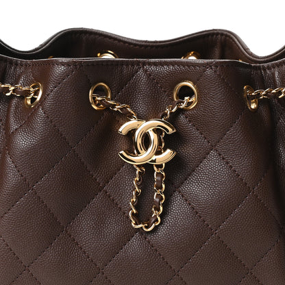 Chanel Caviar Quilted Mini Chanel 25 Handbag Dark Brown 8 of 11