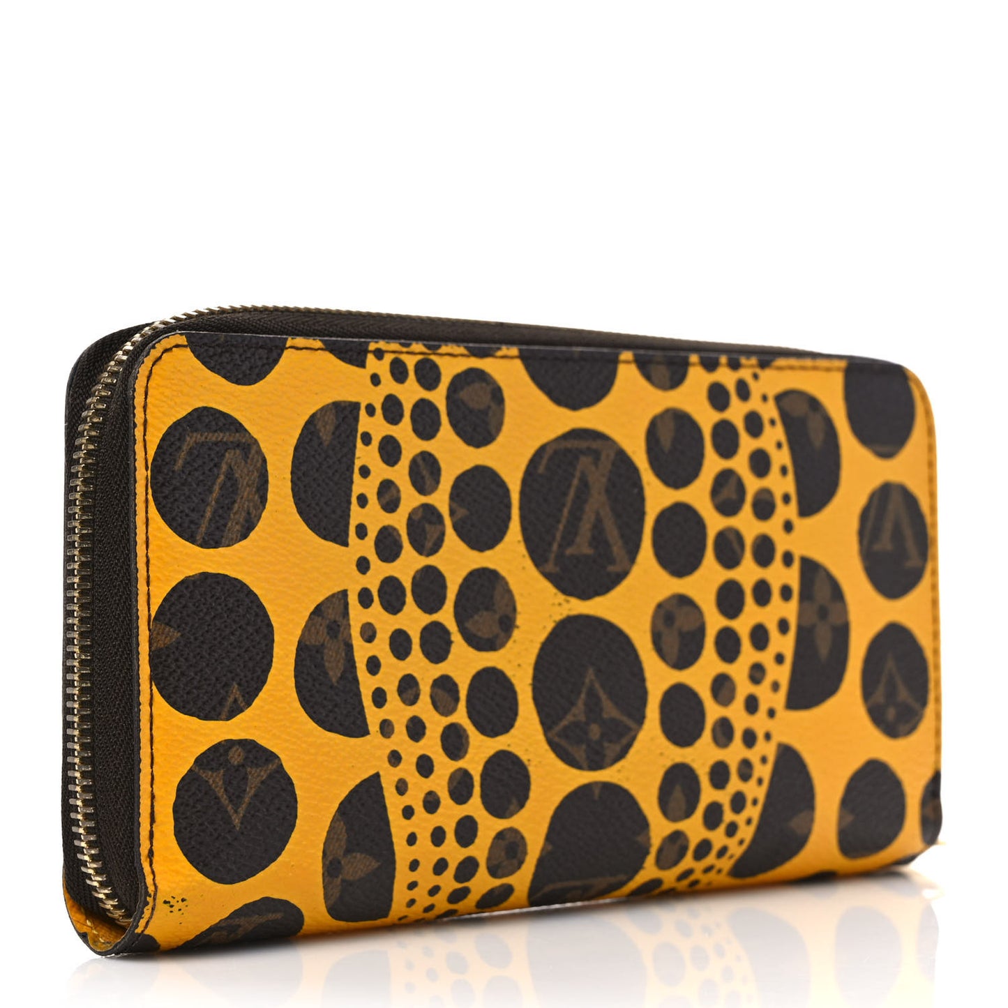Monogram Kusama Pumpkin Dots Zippy Wallet Yellow