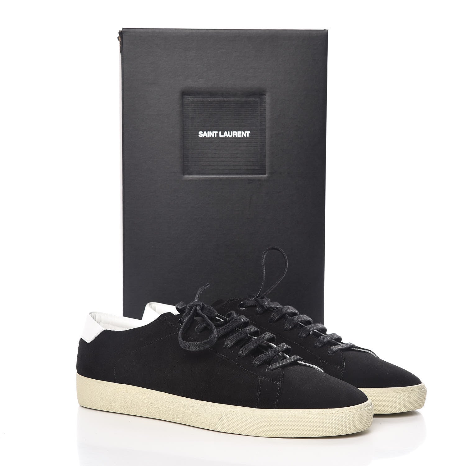Saint Laurent Suede Mens Court Classic Sneakers 44 Black 10 of 10