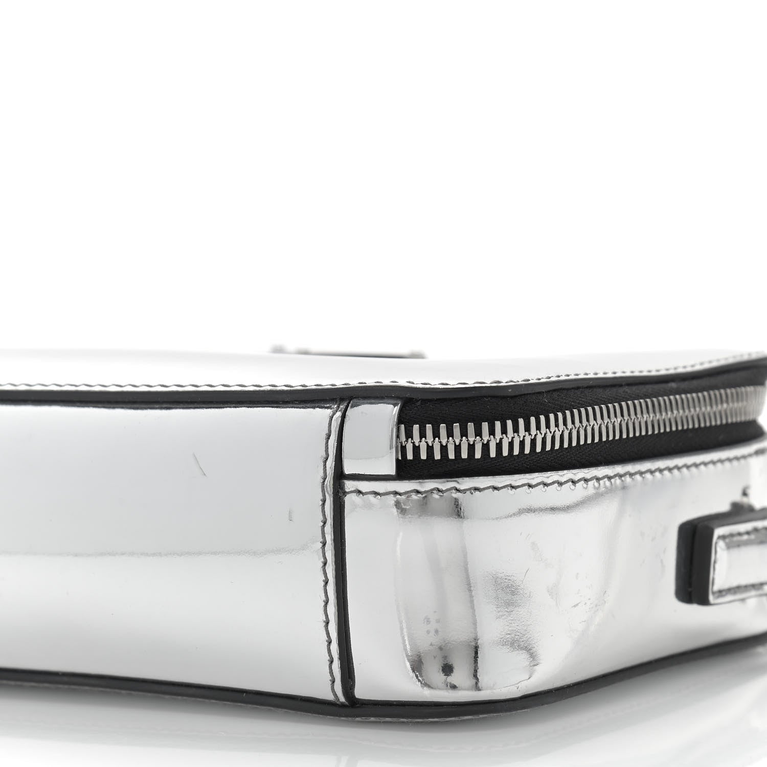 Prada Spazzolato Small Brique Crossbody Bag Argento 10 of 12