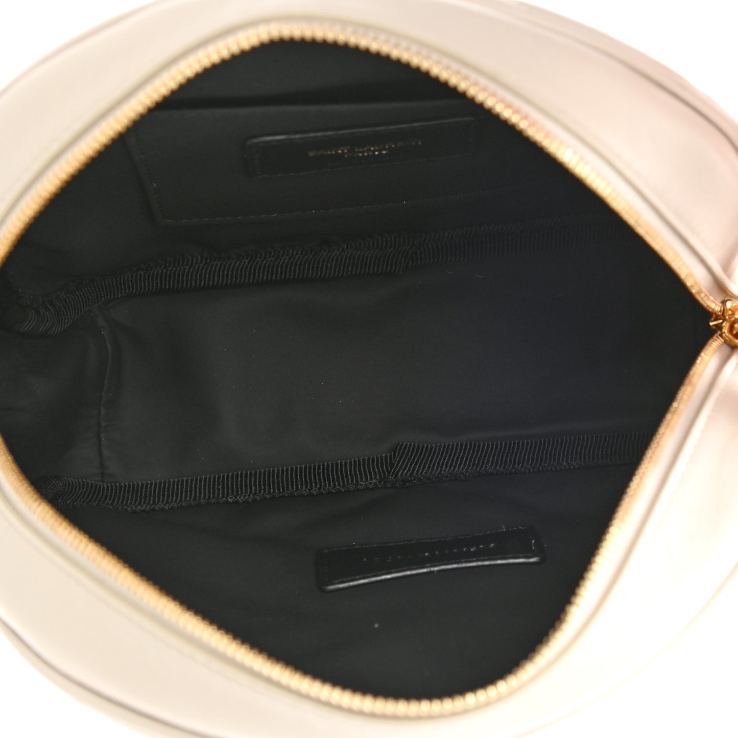 Lambskin Quilted Lolita Cosmetic Pouch Crema Soft
