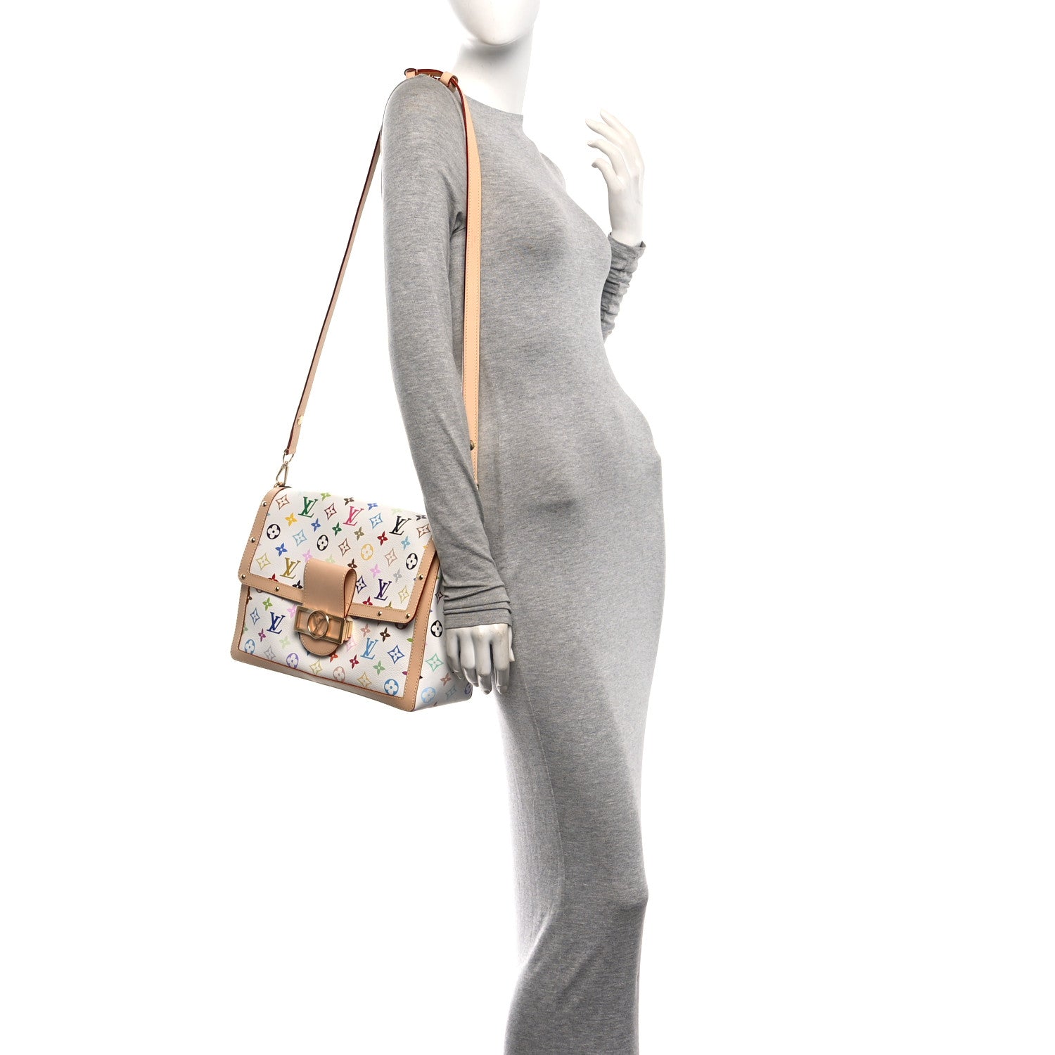 Louis Vuitton LV X TM Monogram Multicolor Dauphine Soft GM White 2 of 9