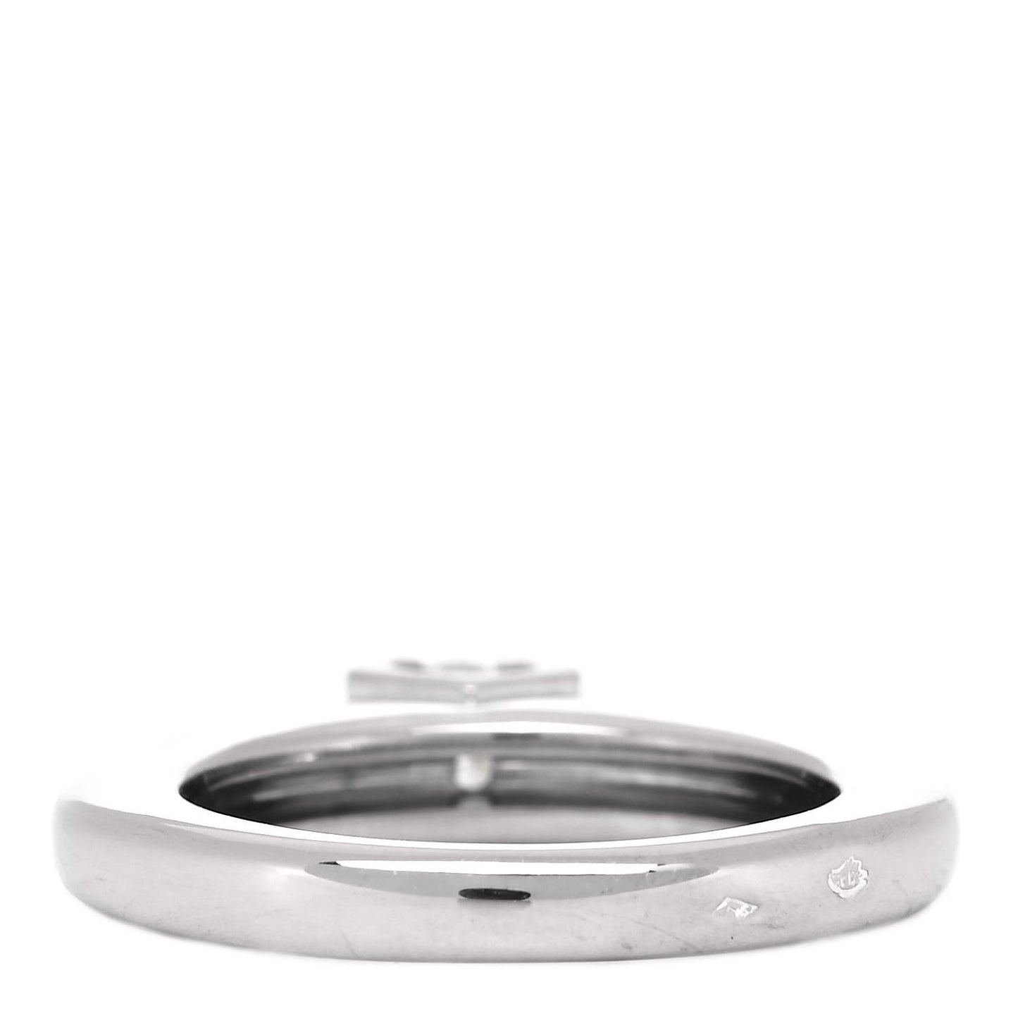 18K White Gold Diamond .31ct C De Cartier Solitaire Ring 48 4.5