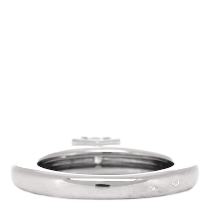 Cartier 18K White Gold Diamond .31ct C De Cartier Solitaire Ring 48 4.5 3 of 5