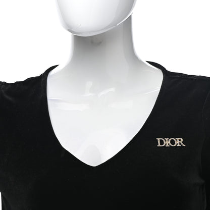 Christian Dior Crystal Dior Logo Brooch Gold 2 of 4