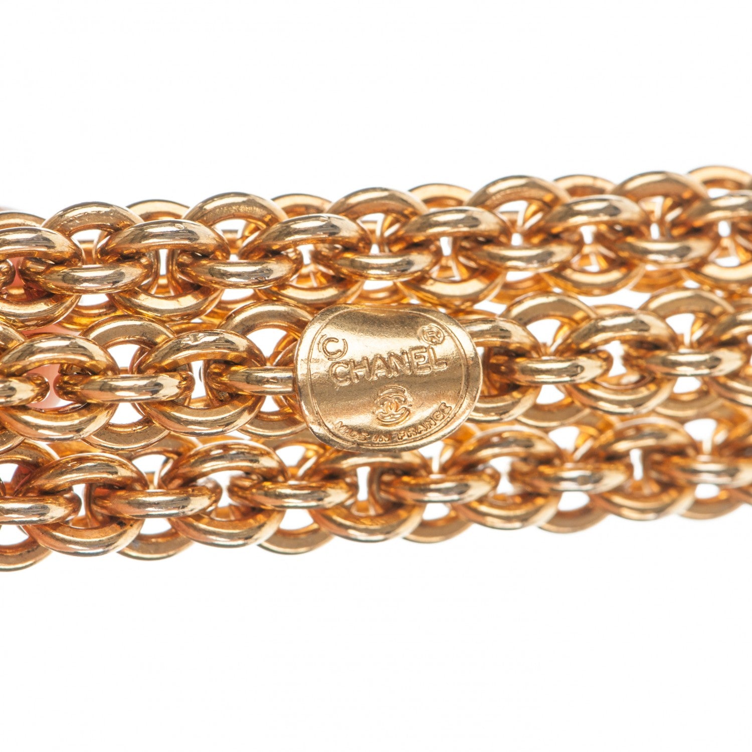Chanel Multi Strand Chain Short Necklace Gold 6 of 6
