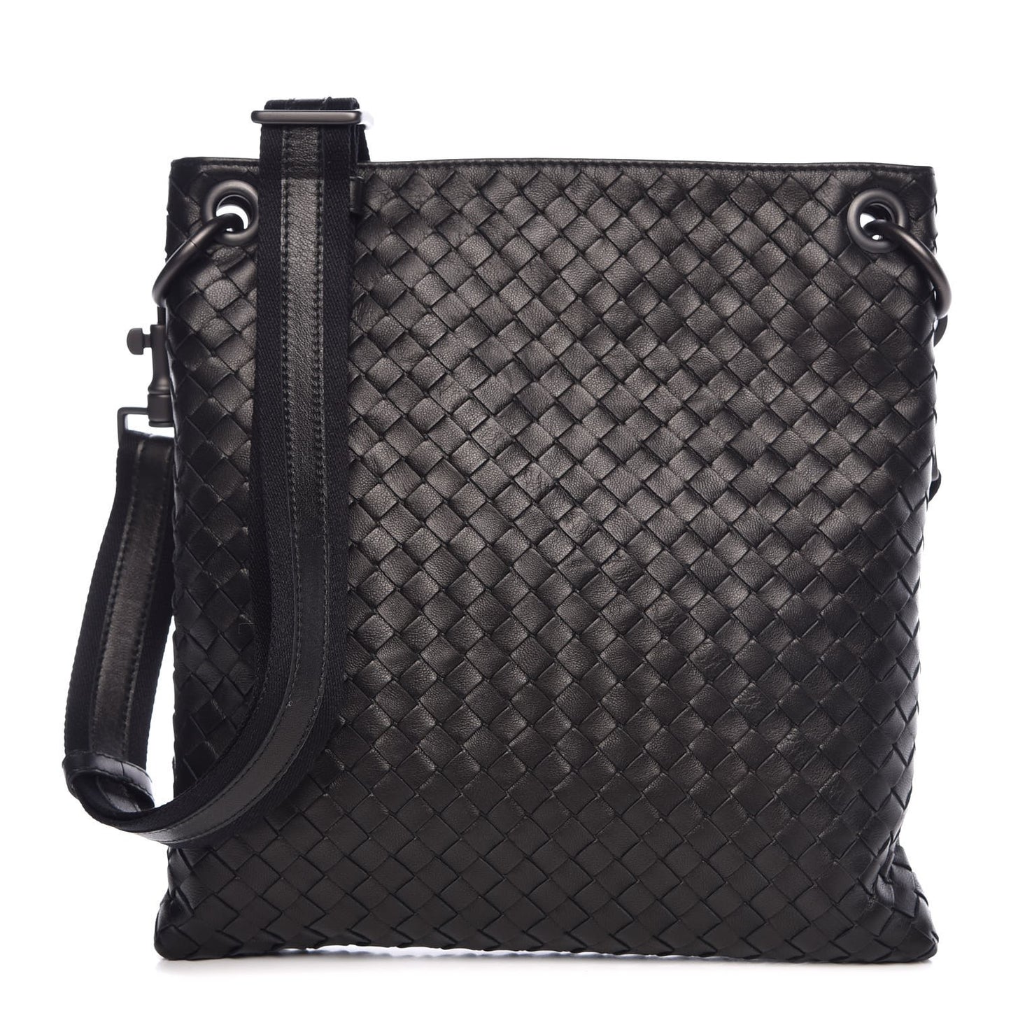 Nappa Intrecciato VN Crossbody Messenger Bag Black