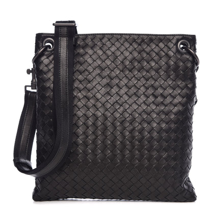 Bottega Veneta Nappa Intrecciato VN Crossbody Messenger Bag Black 1 of 12