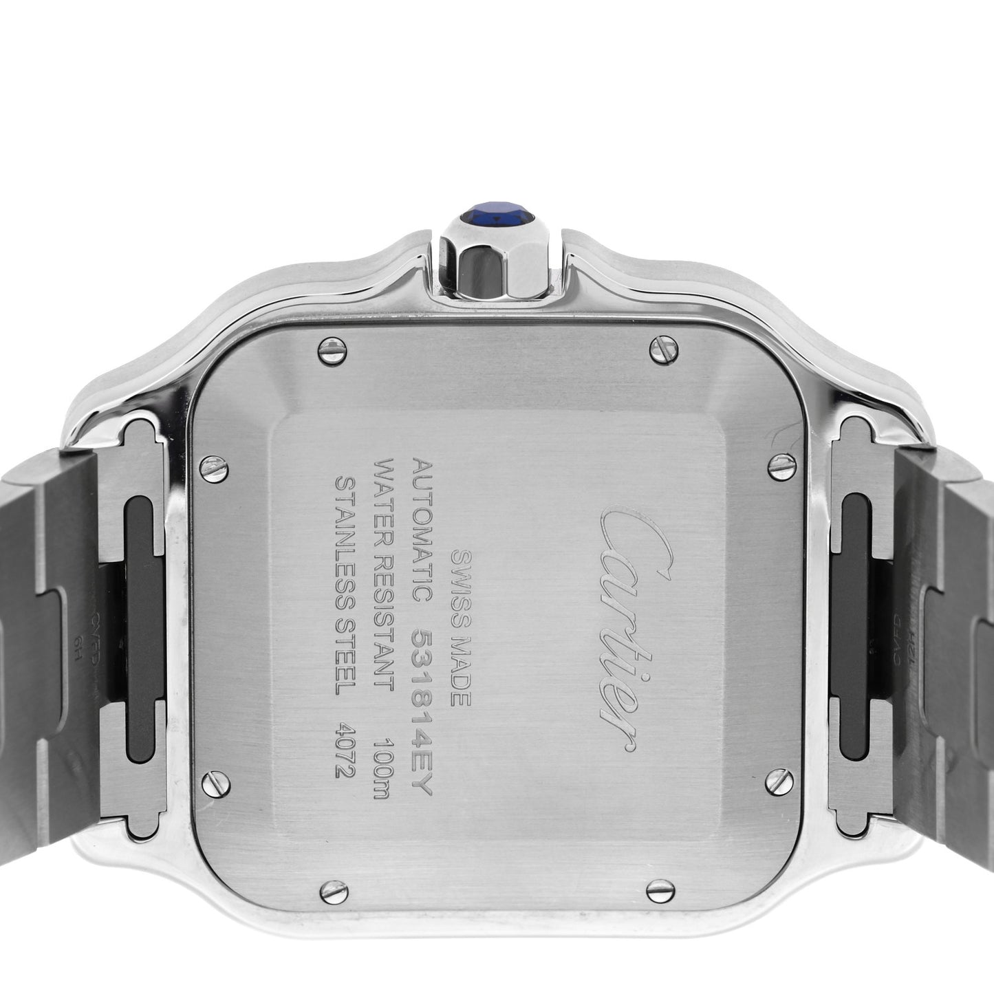 Stainless Steel 39.8mm Santos De Cartier Automatic Watch Green